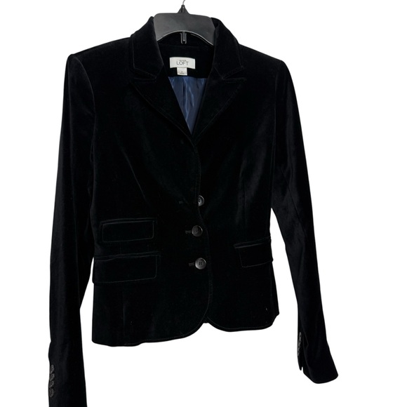 Ann Taylor Loft Elegant Black Women's Blazer Size 2 - Picture 5 of 7